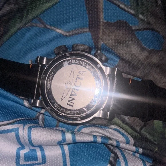 Invicta Blue Dial Black Strap Watch - Picture 2 of 2